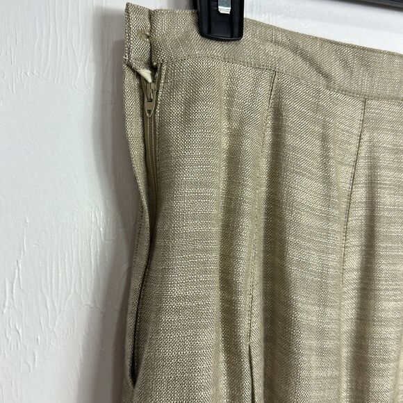 John Meyer Vintage Pleated Knee Length Elegant Beige Skirt Size 10 - Picture 4 of 8